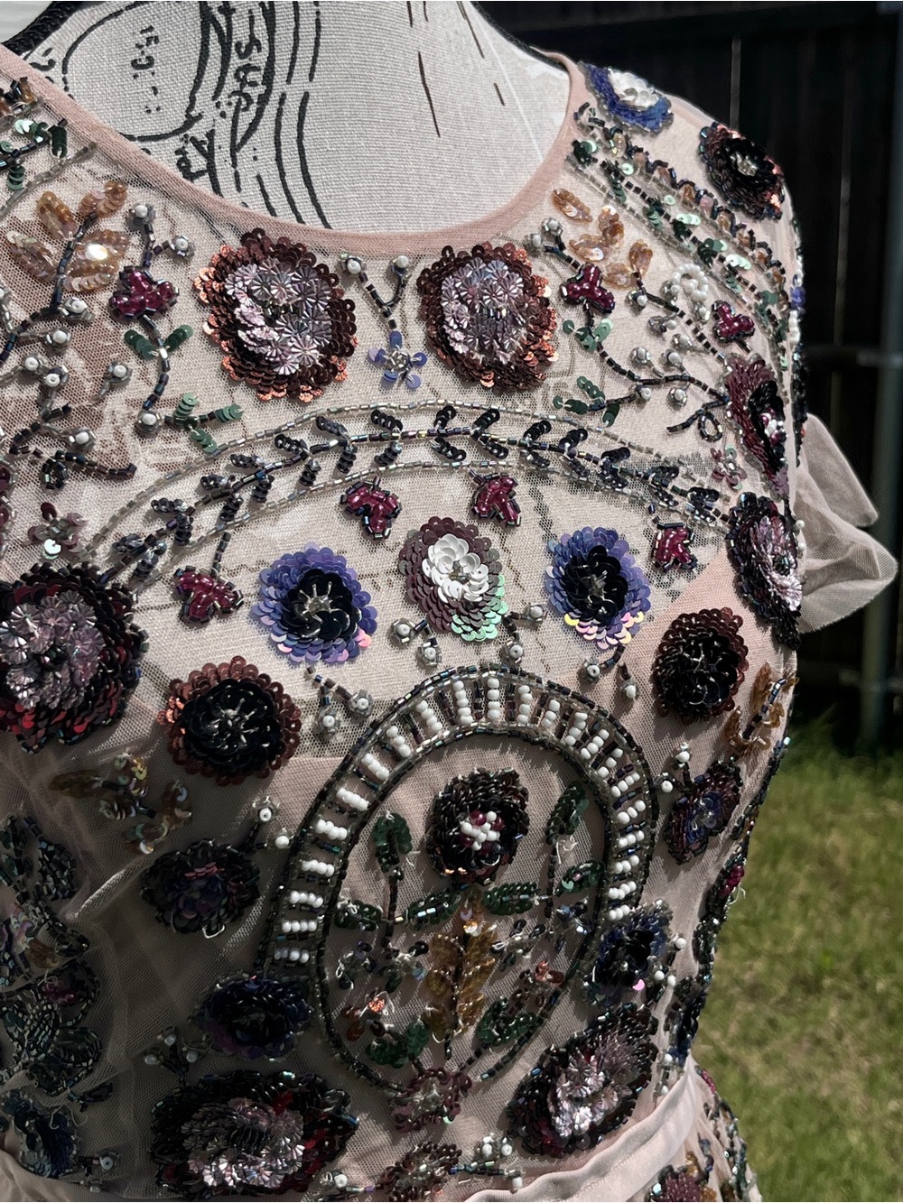 Needle & Thread Pink Embellished Sequin Midi Dress - Picture 2 of 5